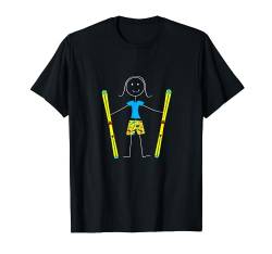 Lustige Frauen Telemark Skifahrer Mädchen Telemark Skifahrer T-Shirt von Whyitsme Design