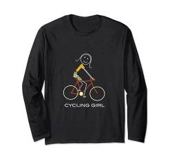 Lustiges Frauen-Radfahren, Mädchen-Fahrrad-Geschenk Langarmshirt von Whyitsme Design