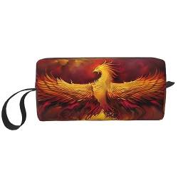 Fantasy Phoenix Print Make-up-Tasche Kosmetiktasche Tragbare Wasserdichte Aufbewahrungstasche Reise Kulturbeutel Organizer Tasche für Frauen, weiß, Einheitsgröße von WiNwon