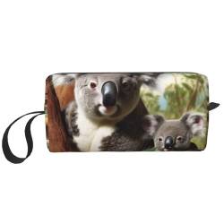 Koala Make-up-Tasche, Kosmetiktasche, tragbar, wasserdicht, Aufbewahrungstasche, Reise-Kulturbeutel, Organizer für Damen, weiß, Einheitsgröße von WiNwon