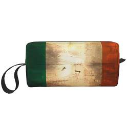 Kosmetiktasche mit irischer Flagge, tragbar, wasserdicht, Aufbewahrungstasche, Reise-Kulturbeutel, Organizer-Tasche für Damen, weiß, Einheitsgröße von WiNwon