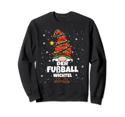 Fußball Wichtel Weihnachts-Wichtel Design Jungs Herren Sweatshirt von Wichtel Weihnachten im Gnom Outfit für Familie