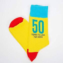 Widdop Herren Socken | Lustiges Geschenk zum 50. Geburtstag | Socken für Männer | Größe 40-45 von Widdop and Co