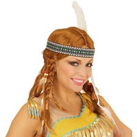 Widmann S.r.l. Kostüm-Perücke Westerngirl 'Chippewa' mit Stirnband, Perlen und F von Widmann S.r.l.