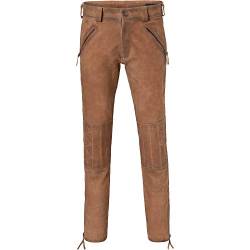 Wiesnkönig Herren Lederhose Wilhelm Premium Lederhose Herren lang | Model Lederhose Wilhelm Braun Größe 46-52 | Lederhose Herren Tracht für Wiesn Oktoberfest Volksfest Trachtenfest von Wiesnkönig