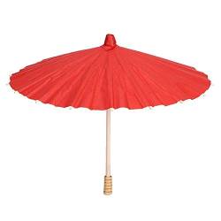 Wifehelper 11,8-Zoll-japanischer chinesischer Art-Papiersonnenschirm, Regenschirm für Hochzeit, Brautpartys, Gastgeschenke, Kinder Diy Handmalerei und Fotoaufnahmen(rot) von Wifehelper