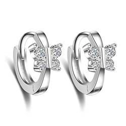 1 Paar Damen Schmuck Creolen Ohrringe Glänzend Diamant Schmetterling Ohrringe für Frauen Mädchen Temperament Ohrringe Nickelfreie Hypoallergen von Wiftly