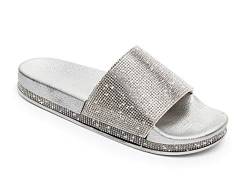 Damen Mädchen Sandalen Sommer Hausschuhe Flip Flops Mode Flache mit Strass Glitzer für Frauen Sommer Flip Flops Casual Strand Sandale Flache Schuhe (EU 38, Silber) von Wiftly