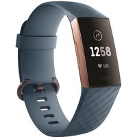 Wigento Smartwatch-Armband Für Fitbit Charge 3 / 4 Kunststoff / Silikon Armband für Frauen / Größe S Cyan-Blau Uhr von Wigento