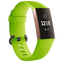 Wigento Smartwatch-Armband Für Fitbit Charge 3 / 4 Kunststoff / Silikon Armband für Männer / Größe L Grün Uhr von Wigento
