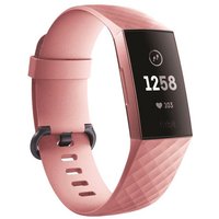 Wigento Smartwatch-Armband Für Fitbit Charge 3 / 4 Kunststoff / Silikon Armband für Männer / Größe L Pink Uhr von Wigento