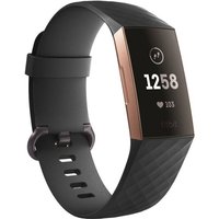 Wigento Smartwatch-Armband Für Fitbit Charge 3 / 4 Kunststoff / Silikon Armband für Männer / Größe L Schwarz Uhr von Wigento