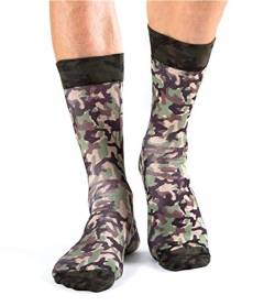 Wigglesteps | Men's Calf Length Socks | Camouflage Collection | EU 41-46 (Burnt Olive) von Wigglesteps