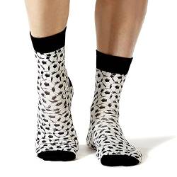 Wigglesteps | Men's Calf Length Socks | Football B&W Collection | EU 41-46 (Black) von Wigglesteps