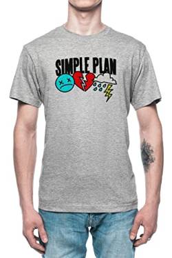 Best Simple Plan Band LogoGenre Rock Favorite Herren T-Shirt Tee Grau Men's Grey T-Shirt von Wigoro