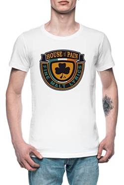 House of Pain Herren T-Shirt Tee Weiß Men's White T-Shirt von Wigoro