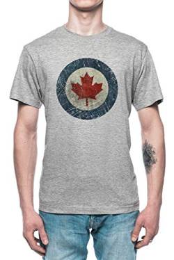 Jahrgang Kanada Luft Macht Emblem - Kanada Herren T-Shirt Tee Grau Men's Grey T-Shirt von Wigoro
