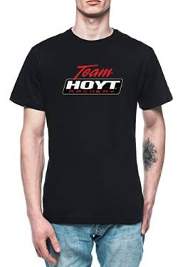 Team Hoyt Archery Logo Herren T-Shirt Tee Schwarz Men's Black T-Shirt von Wigoro