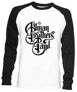 White The Allman Band Unisex Herren Frau Baseball T-Shirt Weiß Unisex Baseball T-Shirt von Wigoro