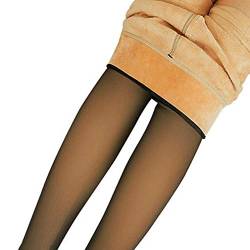Wigxt Legs Fake gefälschte durchscheinende warme Fleece-Strumpfhose, schlank, dehnbar für Frauen im Freien im Winter von Wigxt