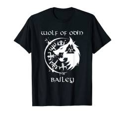 Wolf Of Odin Bailey - Personalisiert T-Shirt von Wikinger Geschenkidee mit personalisiertem Namen