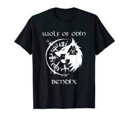 Wolf Of Odin Bendix T-Shirt von Wikinger Geschenkidee mit personalisiertem Namen