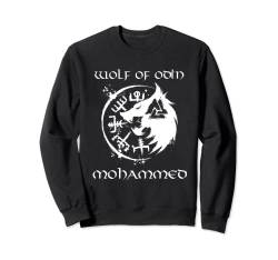 Wolf Of Odin Mohammed Sweatshirt von Wikinger Geschenkidee mit personalisiertem Namen