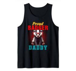 Proud Badger Costume Daddy Father's Day Zoo Animal Lover Tank Top von Wild Animal Father's Day Costume