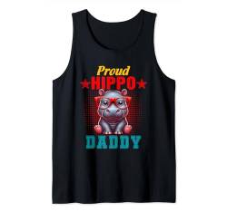 Proud Hippo Costume Daddy Father's Day Zoo Animal Lover Tank Top von Wild Animal Father's Day Costume