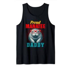 Proud Manatee Costume Daddy Father's Day Zoo Animal Lover Tank Top von Wild Animal Father's Day Costume