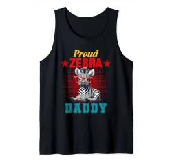 Proud Zebra Costume Daddy Father's Day Zoo Animal Lover Tank Top von Wild Animal Father's Day Costume