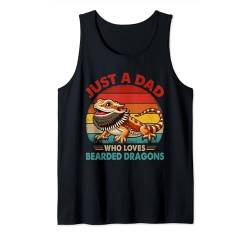 Vintage Retro A Dad Loves Bearded Dragons Funny Father's Day Tank Top von Wild Animal Father's Day Costume