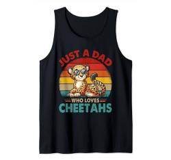 Vintage Retro A Dad Loves Cheetahs Funny Father's Day Tank Top von Wild Animal Father's Day Costume