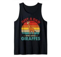 Vintage Retro A Dad Loves Giraffes Funny Father's Day Tank Top von Wild Animal Father's Day Costume