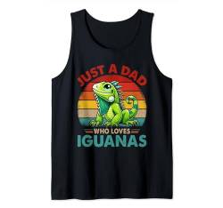Vintage Retro A Dad Loves Iguanas Funny Father's Day Tank Top von Wild Animal Father's Day Costume