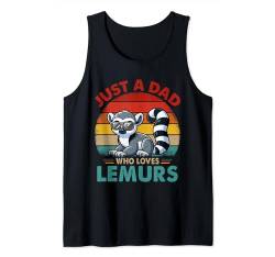 Vintage Retro A Dad Loves Lemurs Funny Father's Day Tank Top von Wild Animal Father's Day Costume