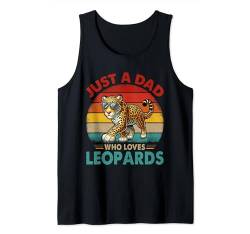 Vintage Retro A Dad Loves Leopards Funny Father's Day Tank Top von Wild Animal Father's Day Costume
