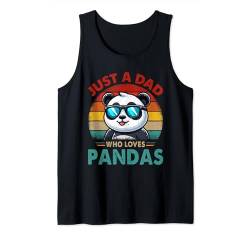 Vintage Retro A Dad Loves Pandas Funny Father's Day Tank Top von Wild Animal Father's Day Costume