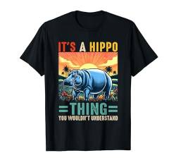 Vintage Retro Funny Joke Hippo Thing Costume Zoo Animal T-Shirt von Wild Animal Vacations Costume