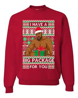 I have a Big package Meme Barry Wood Ugly Christmas Sweater Unisex Crewneck Graphic Sweatshirt, Rot 1, L von Wild Bobby