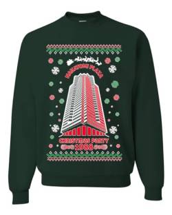 Wild Bobby Nakatomi Plaza Christmas Party 1988 Classic McClane Die Hard Ugly Christmas Sweater Crewneck Sweatshirt, Waldgrün 2, X-Large von Wild Bobby