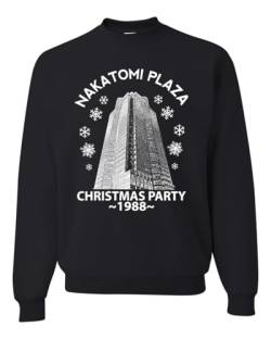 Wild Bobby Nakatomi Plaza Christmas Party 1988 Classic McClane Die Hard Ugly Christmas Sweater Unisex Crewneck Sweatshirt, Schwarz 1, Large von Wild Bobby