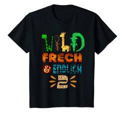 Kinder Wild Frech Und Endlich 2 Jahre Geburtstagsshirt Geburtstag T-Shirt von Wild Frech Und Endlich Geburtstag Motiv Shop