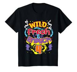 Kinder Wild Frech Und Endlich 4 Jahre Geburtstagsshirt Geburtstag T-Shirt von Wild Frech Und Endlich Geburtstag Motiv Shop