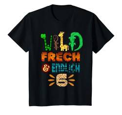 Kinder Wild Frech Und Endlich 6 Jahre Geburtstagsshirt Geburtstag T-Shirt von Wild Frech Und Endlich Geburtstag Motiv Shop