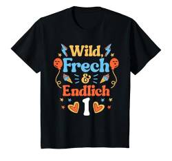 Kinder Wild Frech & Endlich 1 Jahr Alt Geburtstagsshirt Geburtstag T-Shirt von Wild Frech & Endlich Geburtstag Motiv Design Shop