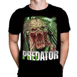 Apex Predator Herren T-Shirt Gothic Horror Print, Schwarzes Baumwoll-T-Shirt, Movie Poster Tee von Sebastian Cast von Wild Star Hearts