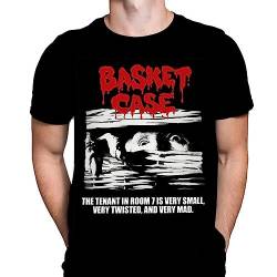 Basket Case T-Shirt Horror Druck Schwarzes Grafik T-Shirt, Filmposter Tee von Wild Star Hearts