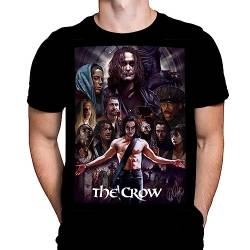 Crow Montage Herren T-Shirt Horror Druck Schwarzes Grafik T-Shirt, Filmposter Tee von Wild Star Hearts