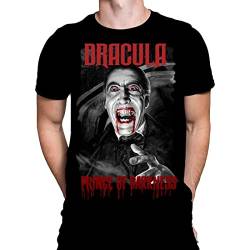Dracula Prince of Darkness Filmposter Herren T-Shirt Schwarzes Baumwoll Grafik Tee Shirt (as3, Alpha, 3X_l, Regular, Regular, 3XL) von Wild Star Hearts
